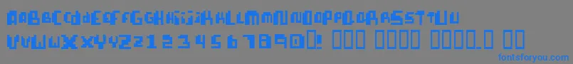 PixellifeSmallCap Font – Blue Fonts on Gray Background