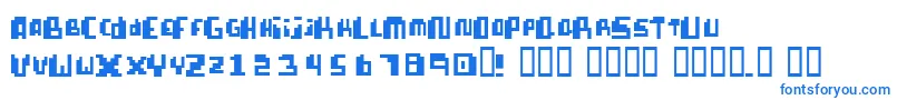 PixellifeSmallCap Font – Blue Fonts on White Background