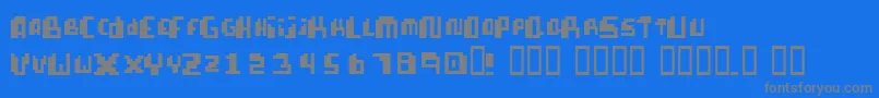 PixellifeSmallCap Font – Gray Fonts on Blue Background