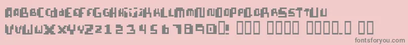 PixellifeSmallCap Font – Gray Fonts on Pink Background