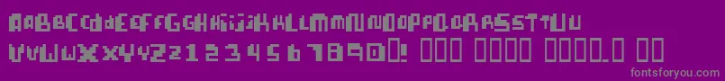 PixellifeSmallCap Font – Gray Fonts on Purple Background
