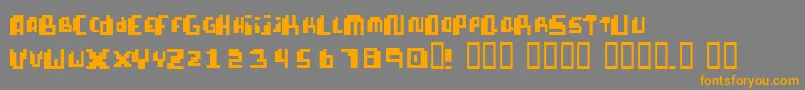 PixellifeSmallCap Font – Orange Fonts on Gray Background