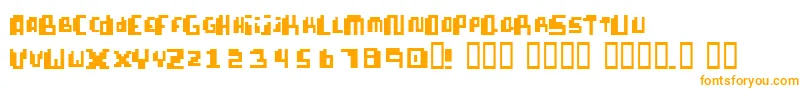 PixellifeSmallCap Font – Orange Fonts on White Background