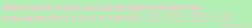 PixellifeSmallCap Font – Pink Fonts on Green Background