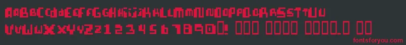 PixellifeSmallCap Font – Red Fonts on Black Background