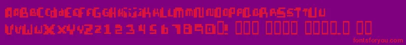 PixellifeSmallCap Font – Red Fonts on Purple Background