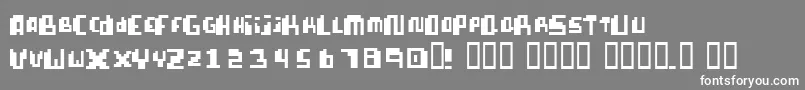 PixellifeSmallCap Font – White Fonts on Gray Background