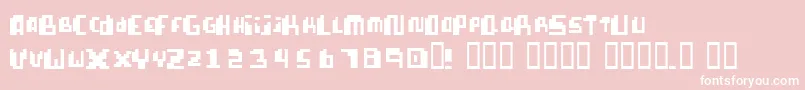 PixellifeSmallCap Font – White Fonts on Pink Background