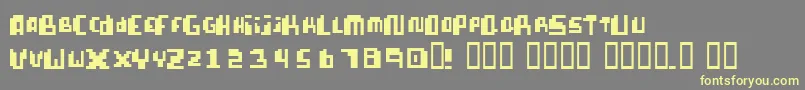 PixellifeSmallCap Font – Yellow Fonts on Gray Background