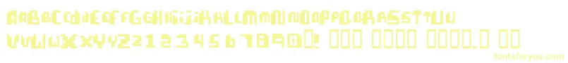 PixellifeSmallCap Font – Yellow Fonts on White Background