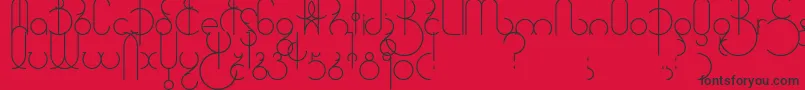 Universum Font – Black Fonts on Red Background