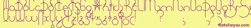 Universum Font – Purple Fonts on Yellow Background