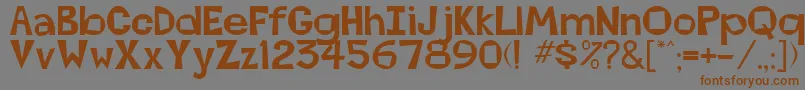 Cocktails Font – Brown Fonts on Gray Background