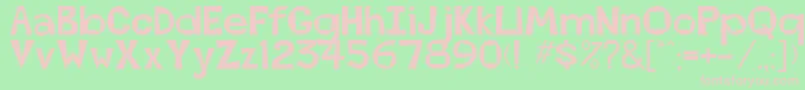 Cocktails Font – Pink Fonts on Green Background