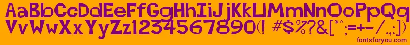 Cocktails Font – Purple Fonts on Orange Background