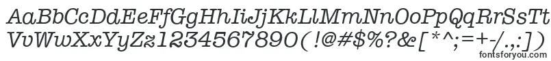 TypewriterItalic-fontti – Alkavat T:lla olevat fontit