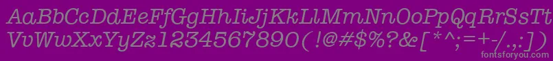 Шрифт TypewriterItalic – серые шрифты на фиолетовом фоне