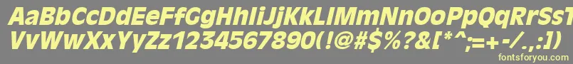 フォントOliviaantiqueblackItalic – 黄色のフォント、灰色の背景