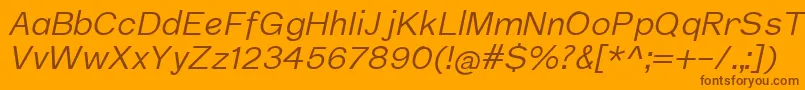 NuromItalic Font – Brown Fonts on Orange Background