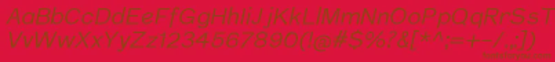 NuromItalic Font – Brown Fonts on Red Background