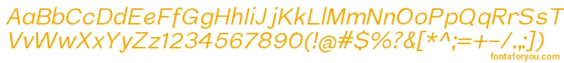 NuromItalic Font – Orange Fonts on White Background