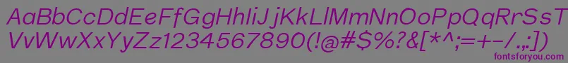 NuromItalic Font – Purple Fonts on Gray Background