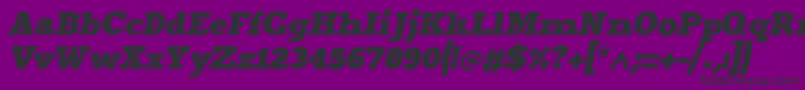 Merititalic4 Font – Black Fonts on Purple Background