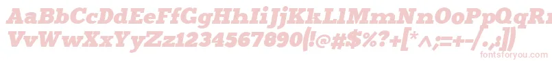 Więcej informacji o czcionce Merititalic4 Czcionka Merititalic4 – różowe czcionki
