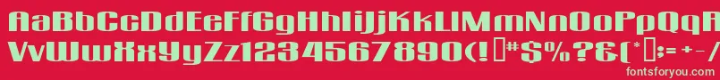 GogoSquat Font – Green Fonts on Red Background