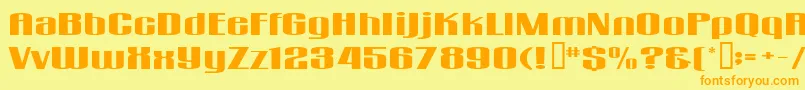 GogoSquat Font – Orange Fonts on Yellow Background