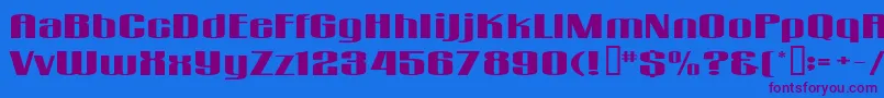 GogoSquat Font – Purple Fonts on Blue Background