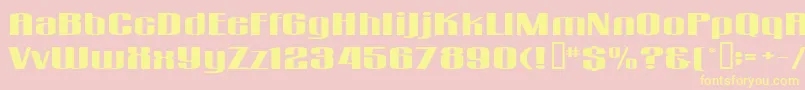 GogoSquat Font – Yellow Fonts on Pink Background