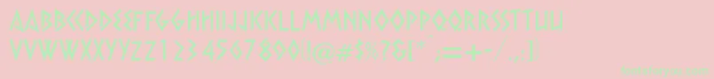 Xebec Font – Green Fonts on Pink Background