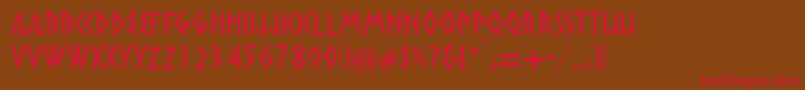 Xebec Font – Red Fonts on Brown Background