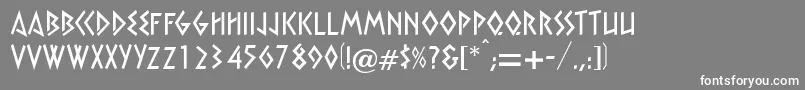 Xebec Font – White Fonts on Gray Background