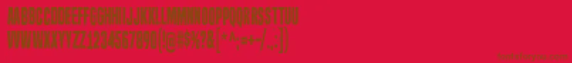 フォントSevenDeadlySins – 赤い背景に茶色の文字