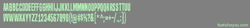 SevenDeadlySins Font – Green Fonts on Gray Background