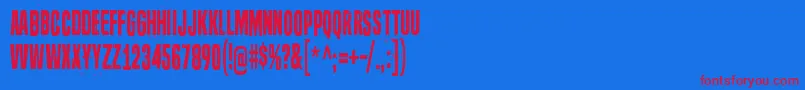 SevenDeadlySins Font – Red Fonts on Blue Background