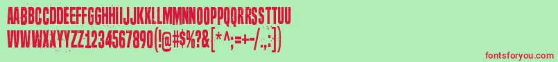 SevenDeadlySins Font – Red Fonts on Green Background