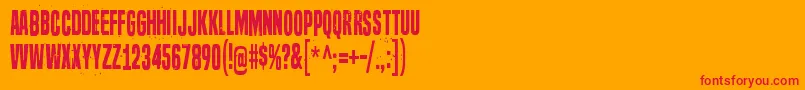 SevenDeadlySins Font – Red Fonts on Orange Background