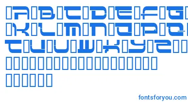 Insert 4 font – Blue Fonts On White Background