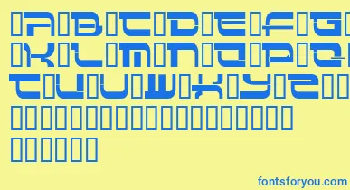 Insert 4 font – Blue Fonts On Yellow Background