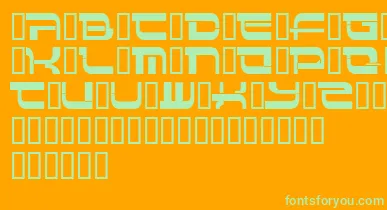 Insert 4 font – Green Fonts On Orange Background