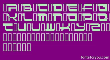 Insert 4 font – Green Fonts On Purple Background