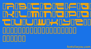 Insert 4 font – Orange Fonts On Blue Background