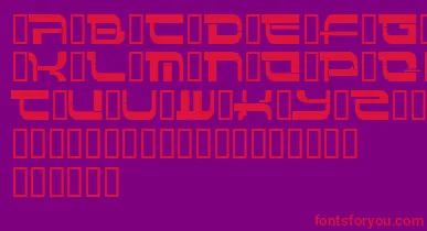 Insert 4 font – Red Fonts On Purple Background