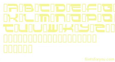 Insert 4 font – Yellow Fonts On White Background