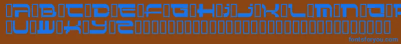 Insert 4 Font – Blue Fonts on Brown Background