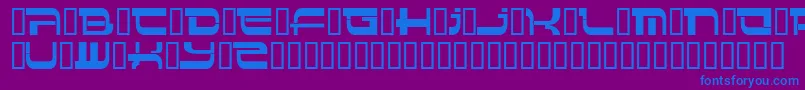 Insert 4 Font – Blue Fonts on Purple Background
