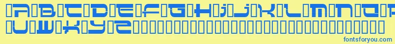 Insert 4 Font – Blue Fonts on Yellow Background